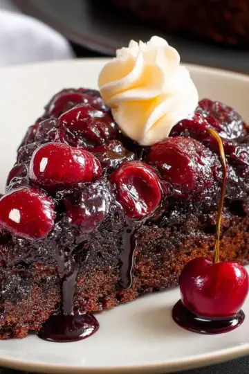 Chocolate Cherry Upside Down Cake