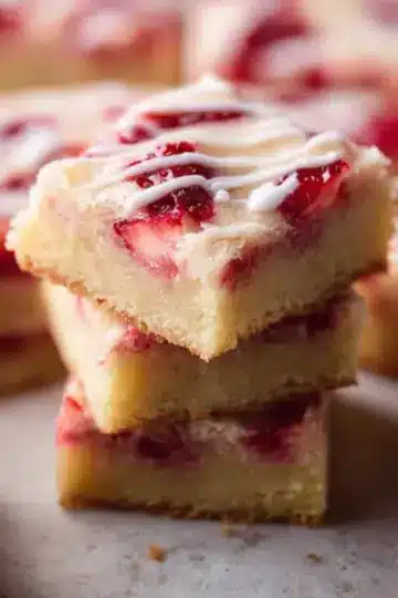 Strawberry Lemon Blondies