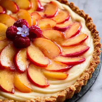 White Peach Mascarpone Tart