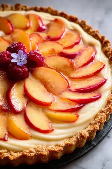 White Peach Mascarpone Tart