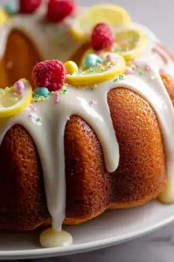Lemon Raspberry Bundt Cake
