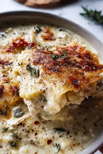 Creamy White Lasagna Soup