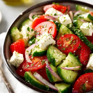 Greek Cucumber Tomato Feta Salad