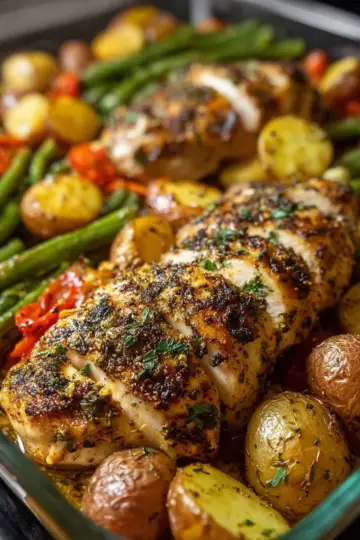 One-Pan Garlic Chicken and Roasted Vegetables Recipe