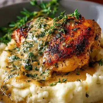 Creamy Herb Chicken with Mashed Potatoes