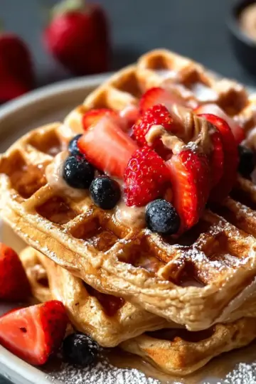 Delicious Oatmeal Cinnamon Waffles