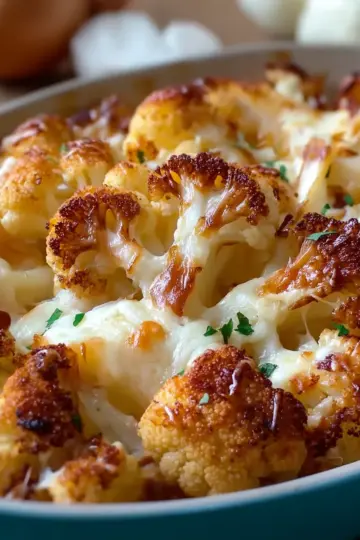 Baked Cauliflower with Gruyère Cheese