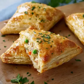 Savory Chicken Pot Pie Turnovers