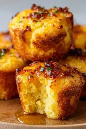Cheddar & Hot Honey Cornbread Bites Recipe
