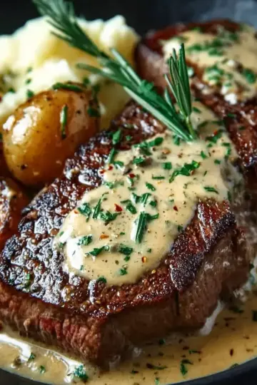 Gaelic Irish Steaks with Whiskey Cream