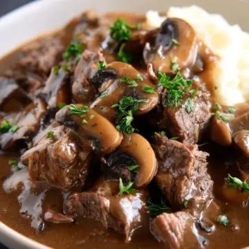 Beef Tips with Mushroom Gravy Recipe