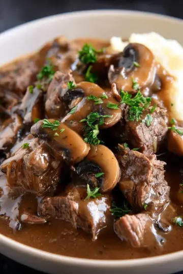 Beef Tips with Mushroom Gravy Recipe