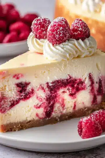 White Chocolate Raspberry Cheesecake