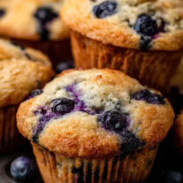 Bakery Style Blueberry Muffins