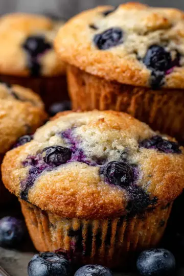 Bakery Style Blueberry Muffins
