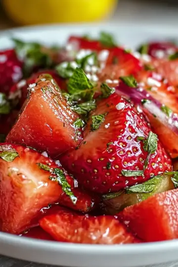 Strawberry Watermelon Salad with Refreshing Honey Bliss