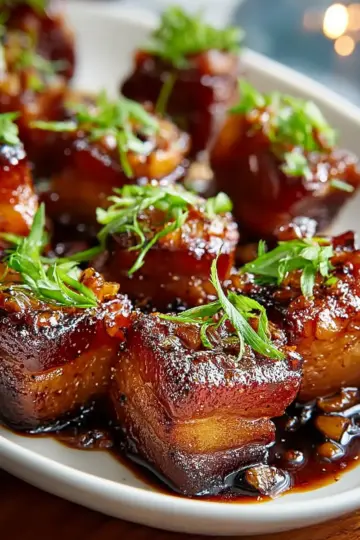 Hoisin Glazed Pork Belly Bites