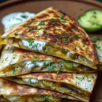 Crispy Dill Pickle Quesadilla