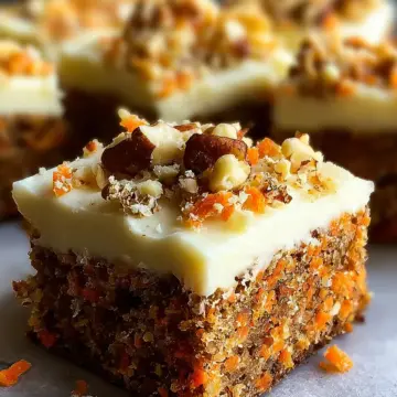 Decadent Carrot Cake Bars with Cream Cheese Frosting