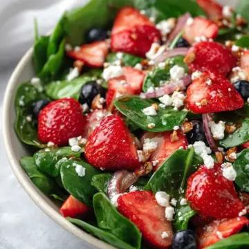 Strawberry Spinach Salad with Feta Fresh