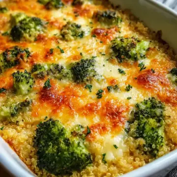 Creamy Quinoa Broccoli and Cheese Casserole