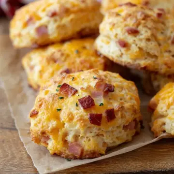 Ham and Cheddar Biscuits
