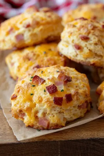 Ham and Cheddar Biscuits