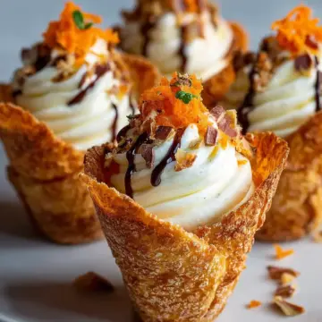 Spiced Carrot Mascarpone Cannoli Cups Recipe