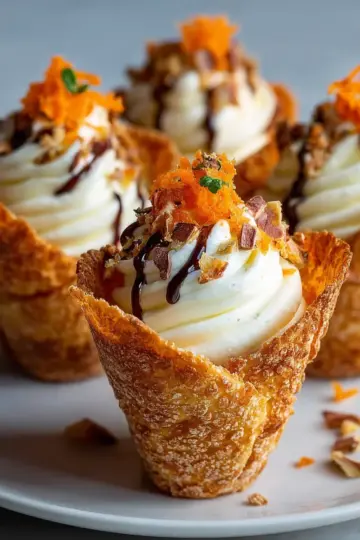 Spiced Carrot Mascarpone Cannoli Cups Recipe