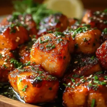 Hot Honey Salmon Bites
