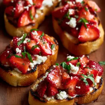 Strawberry Feta Bruschetta Recipe