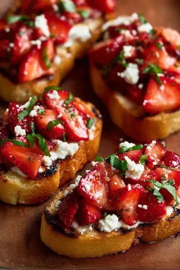 Strawberry Feta Bruschetta Recipe