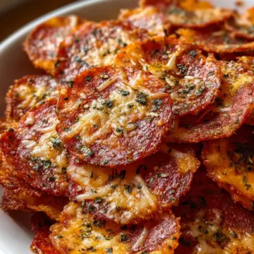 Air Fryer Pepperoni Pizza Chips