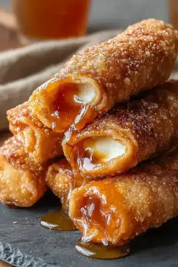 Texas Twinkies Egg Rolls with Honey
