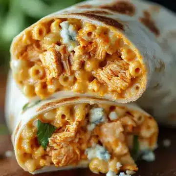 Buffalo Chicken Mac & Cheese Wraps