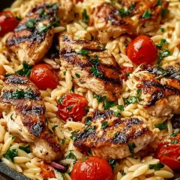 High Protein Mediterranean Chicken Orzo
