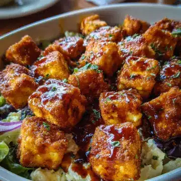 Crispy Buffalo Tofu Caesar