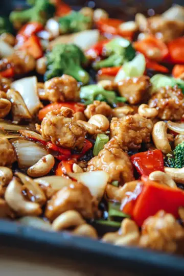 Sheet Pan Cashew Chicken